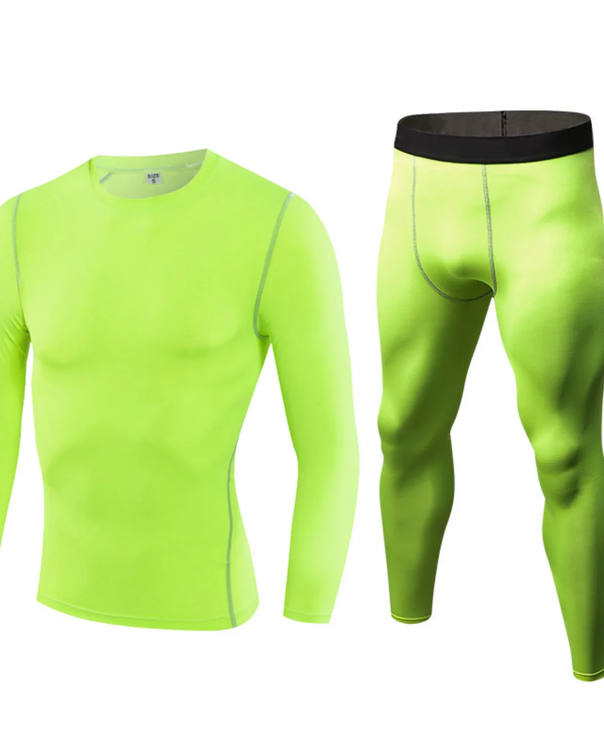 Men's Activewear Set MS03 in Shiny Green