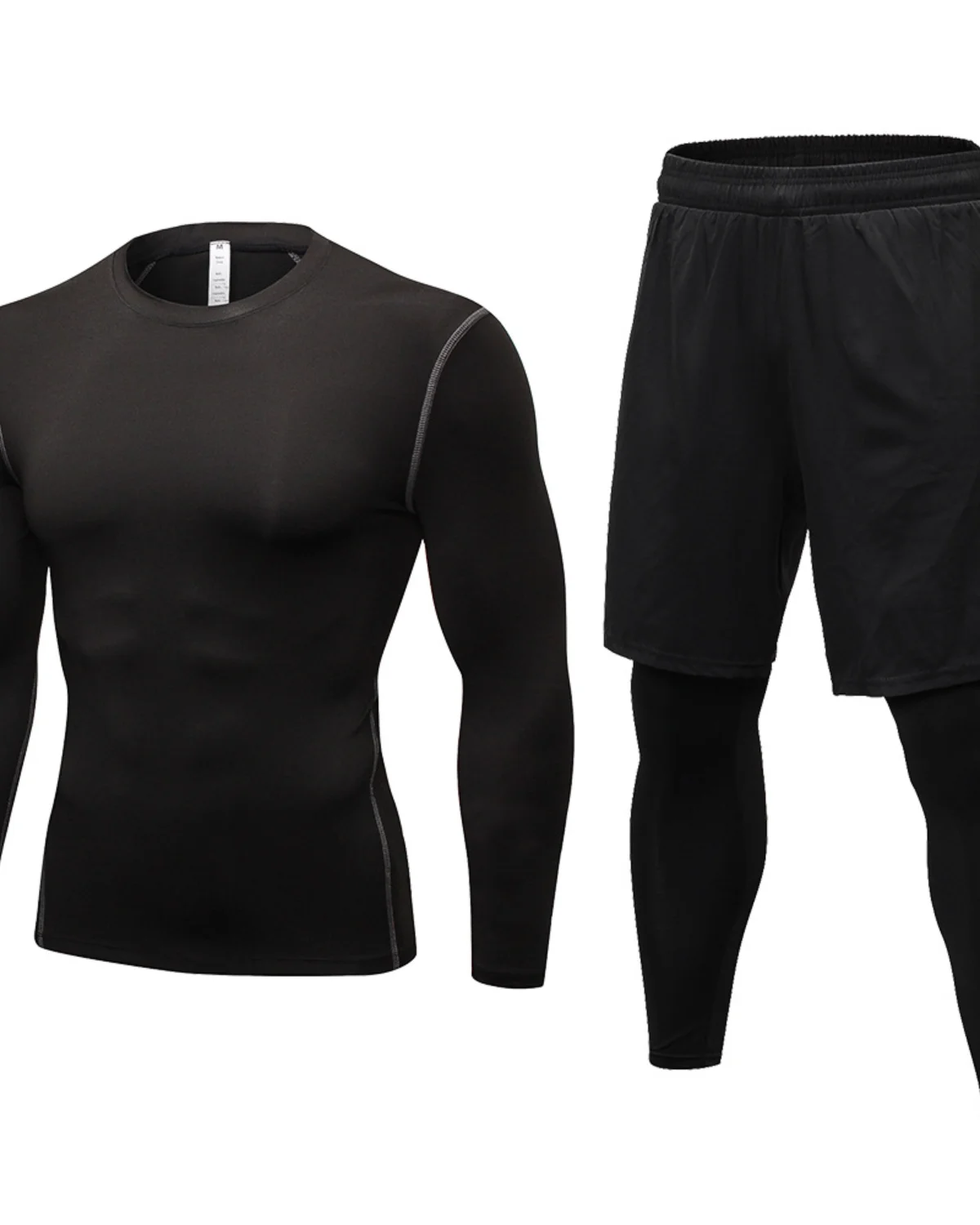 Men's Activewear Set MS04 in Black-Black