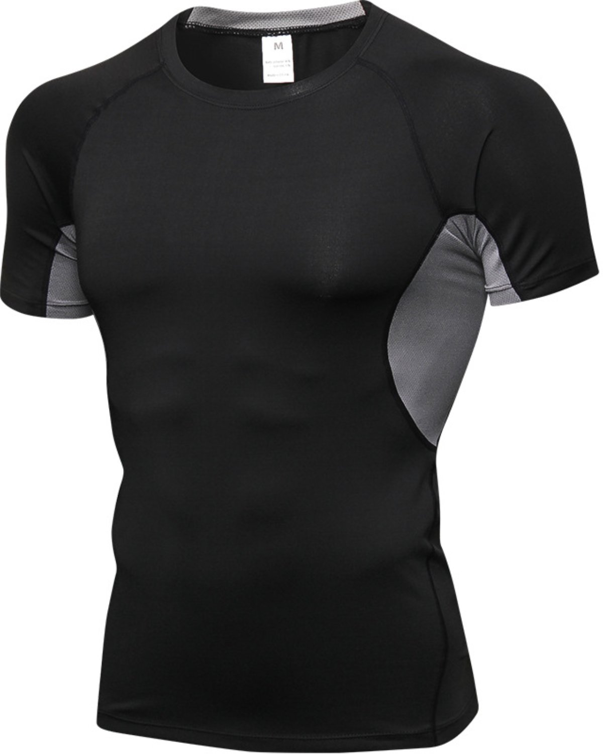 Men's Training T-Shirt MT19 in Black Gray