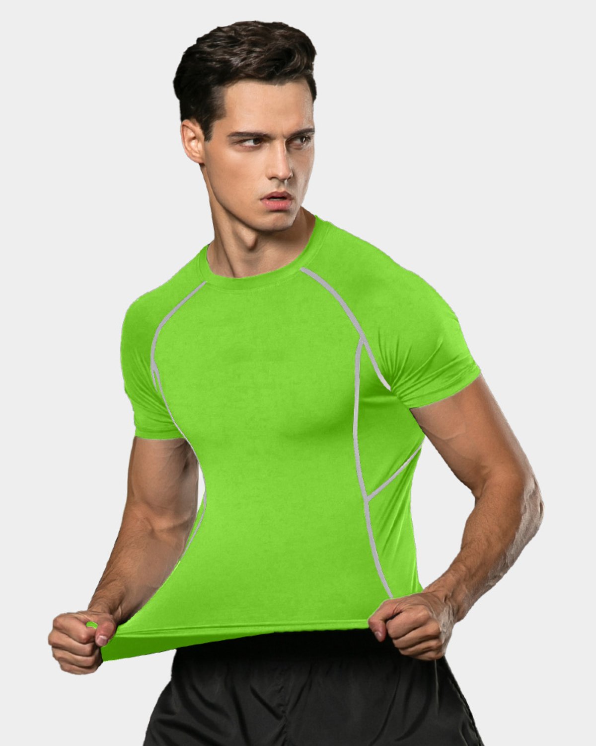Men's Training T-Shirt MT22 in Shiny Green