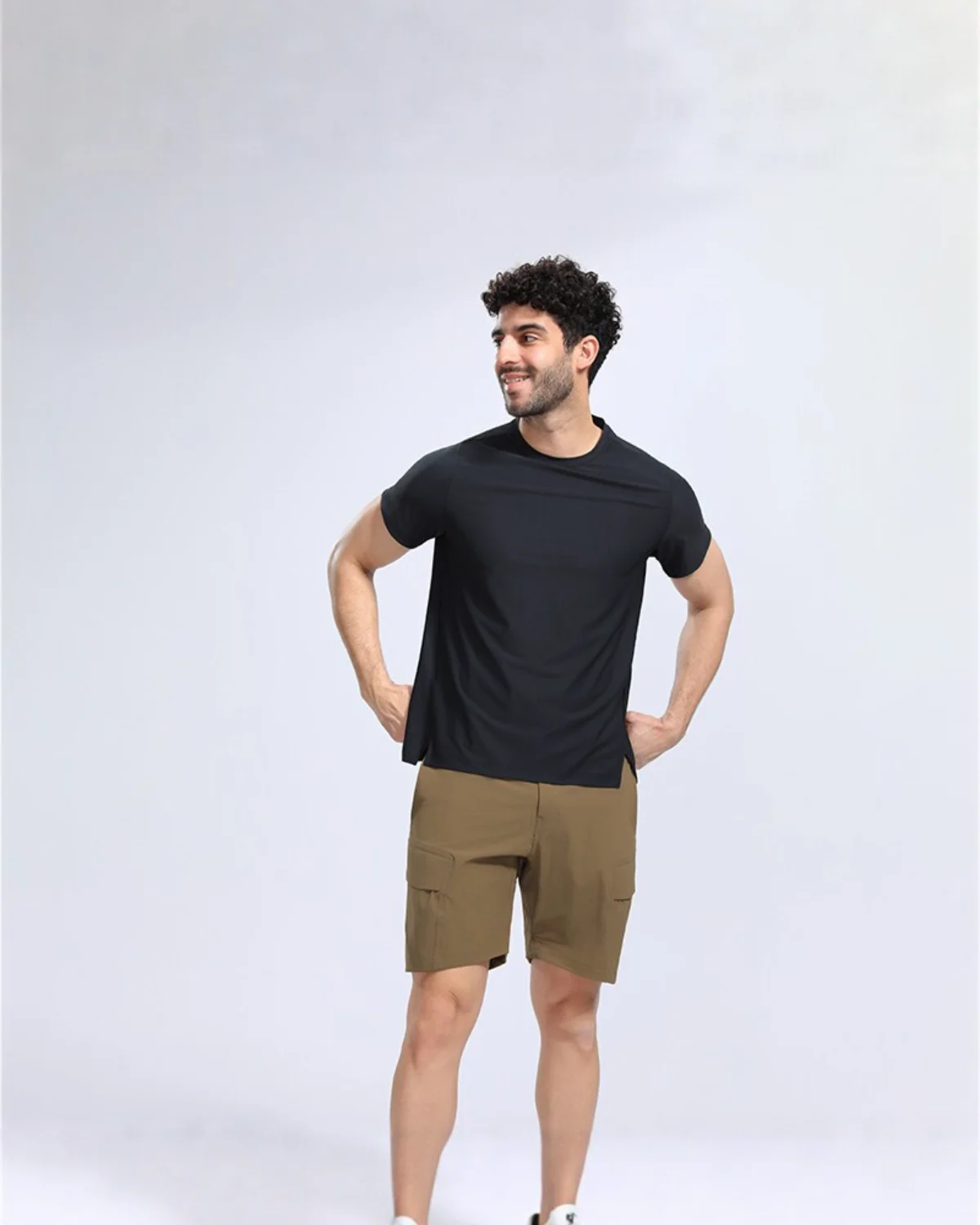 Men's charcoal training T-shirt MT238 catalog reference