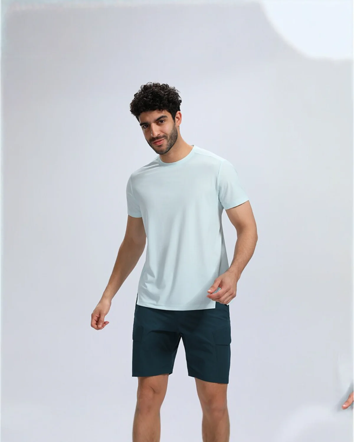 Men's Training T-Shirt MT238 in Light Blue