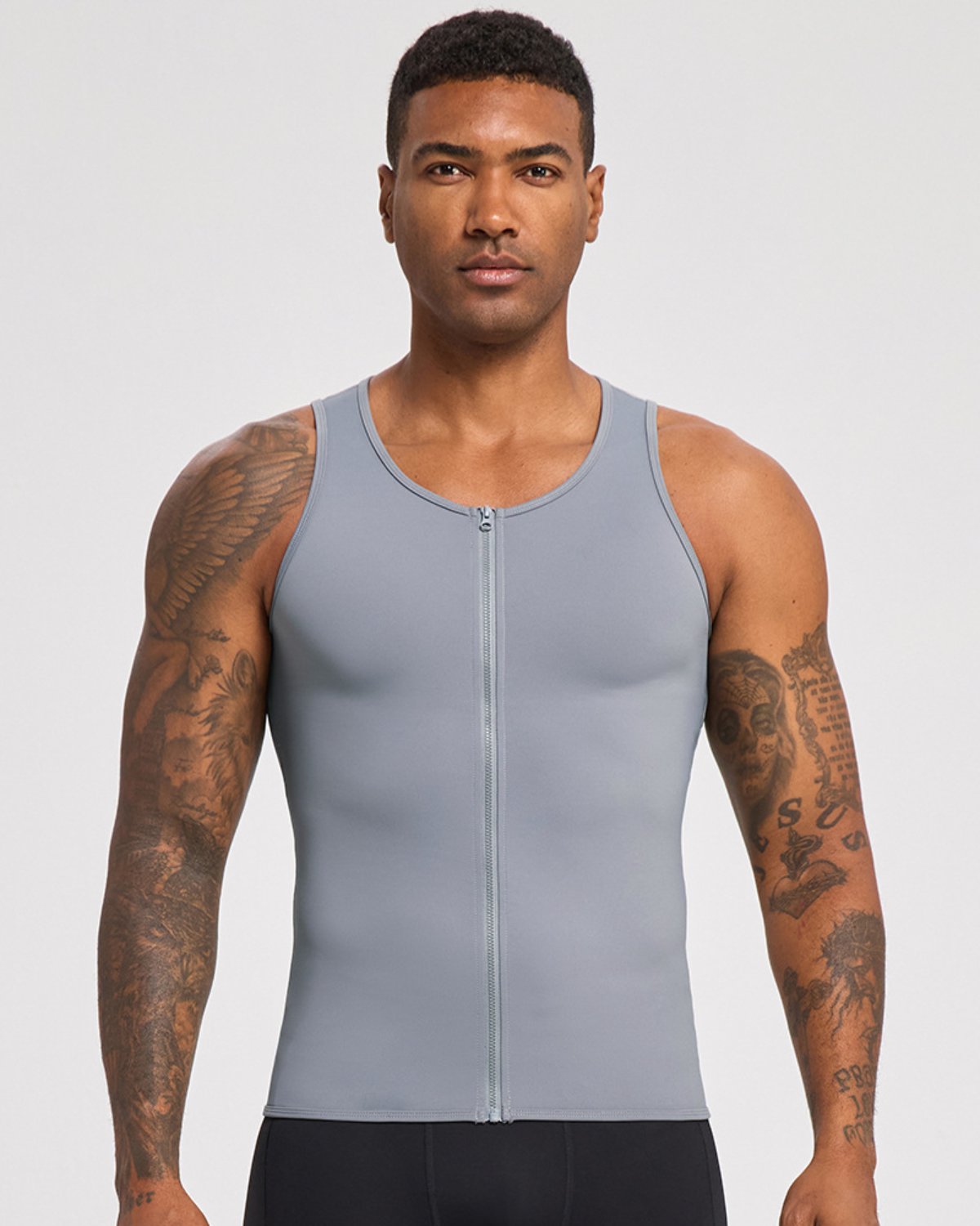 Men's Training Tank MT04 in Light Grey