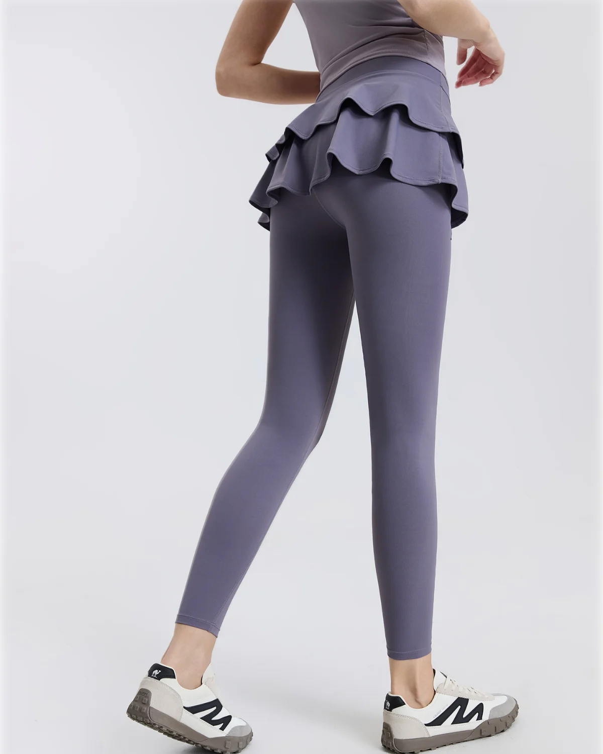 Women's 7/8 Yoga Leggings NP290 in Dusty Purple