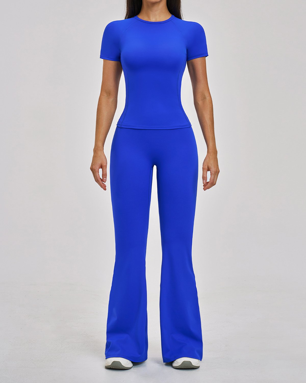 Women's Cut-and-Sew Yoga Set NS114-1 in Royal Blue