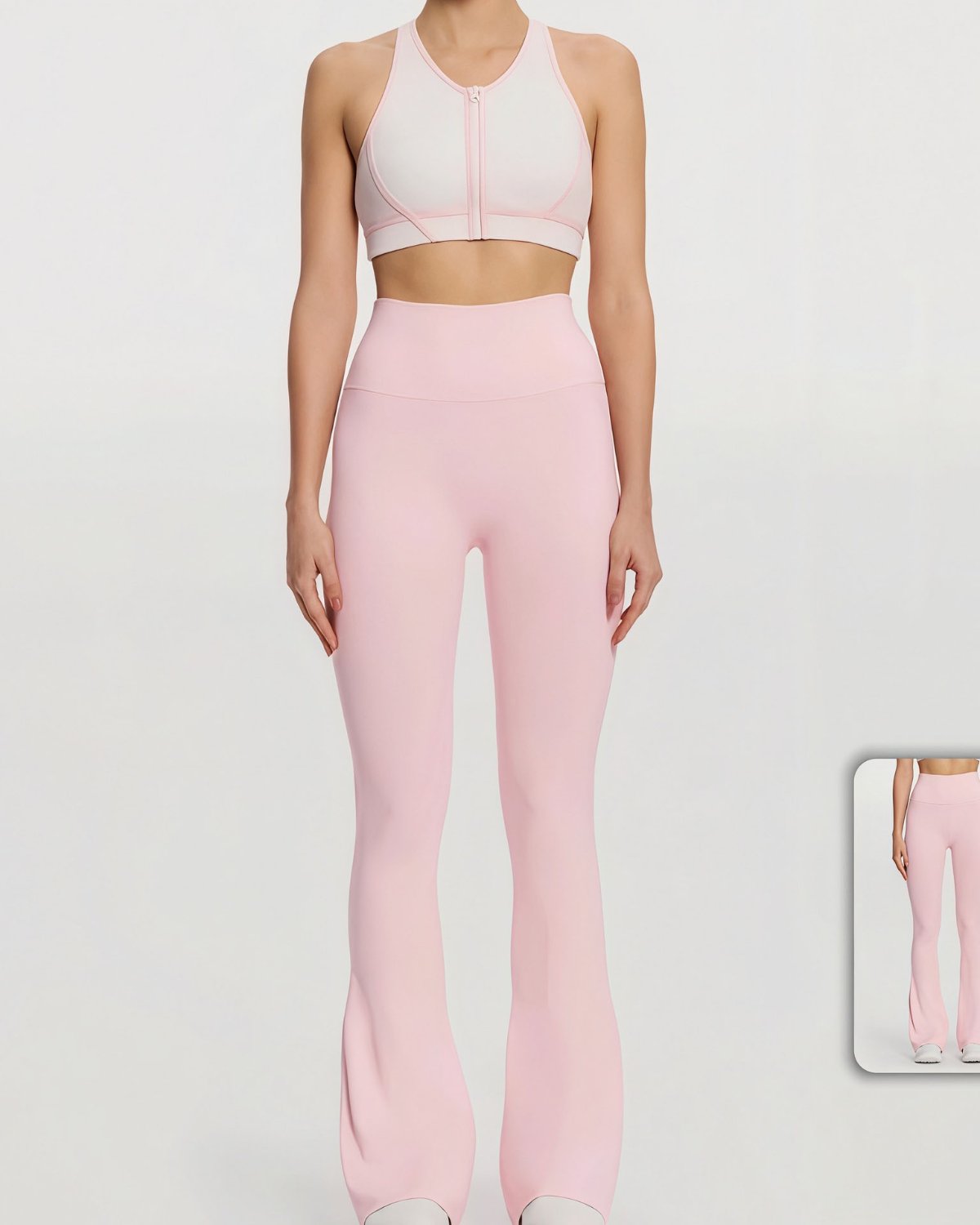 Women's Cut-and-Sew Yoga Set NS33 in Pink