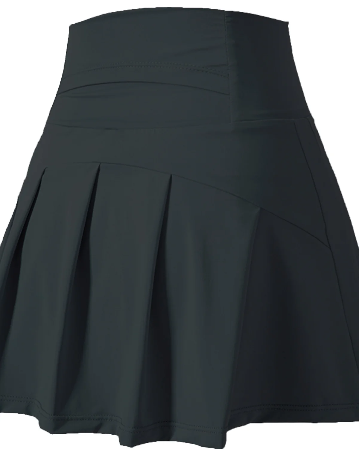 Women's Pleated Tennis Skort TK53 in Charcoal