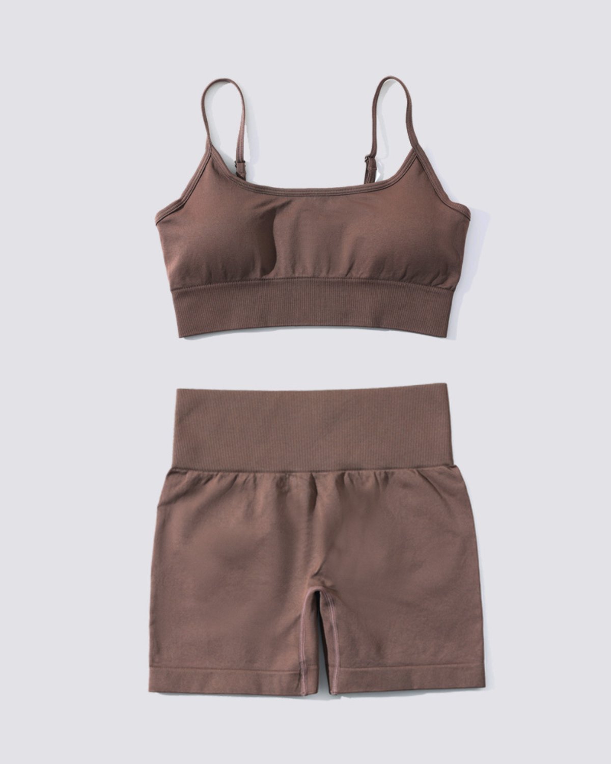 Women's Seamless Yoga Set SS04 in Brown