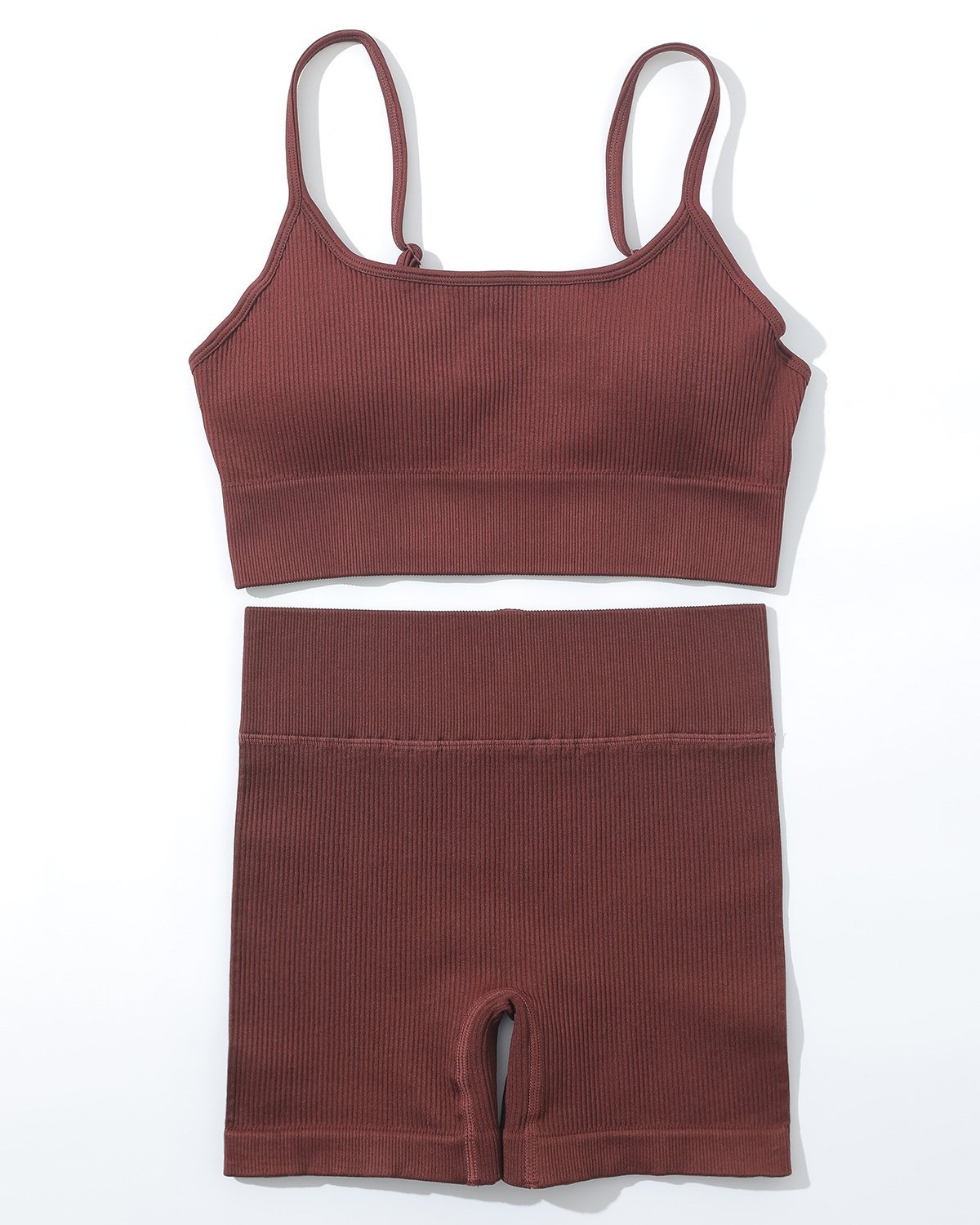 Women's Seamless Yoga Set SS06 in Brown
