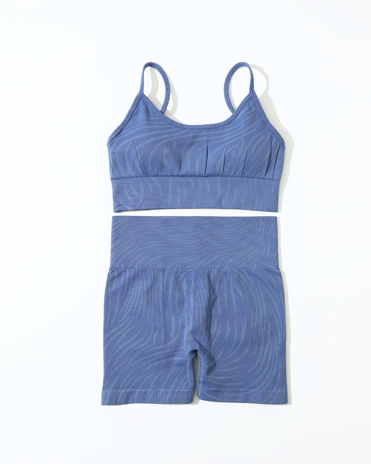 Women's Seamless Yoga Set SS13 in Steel Blue