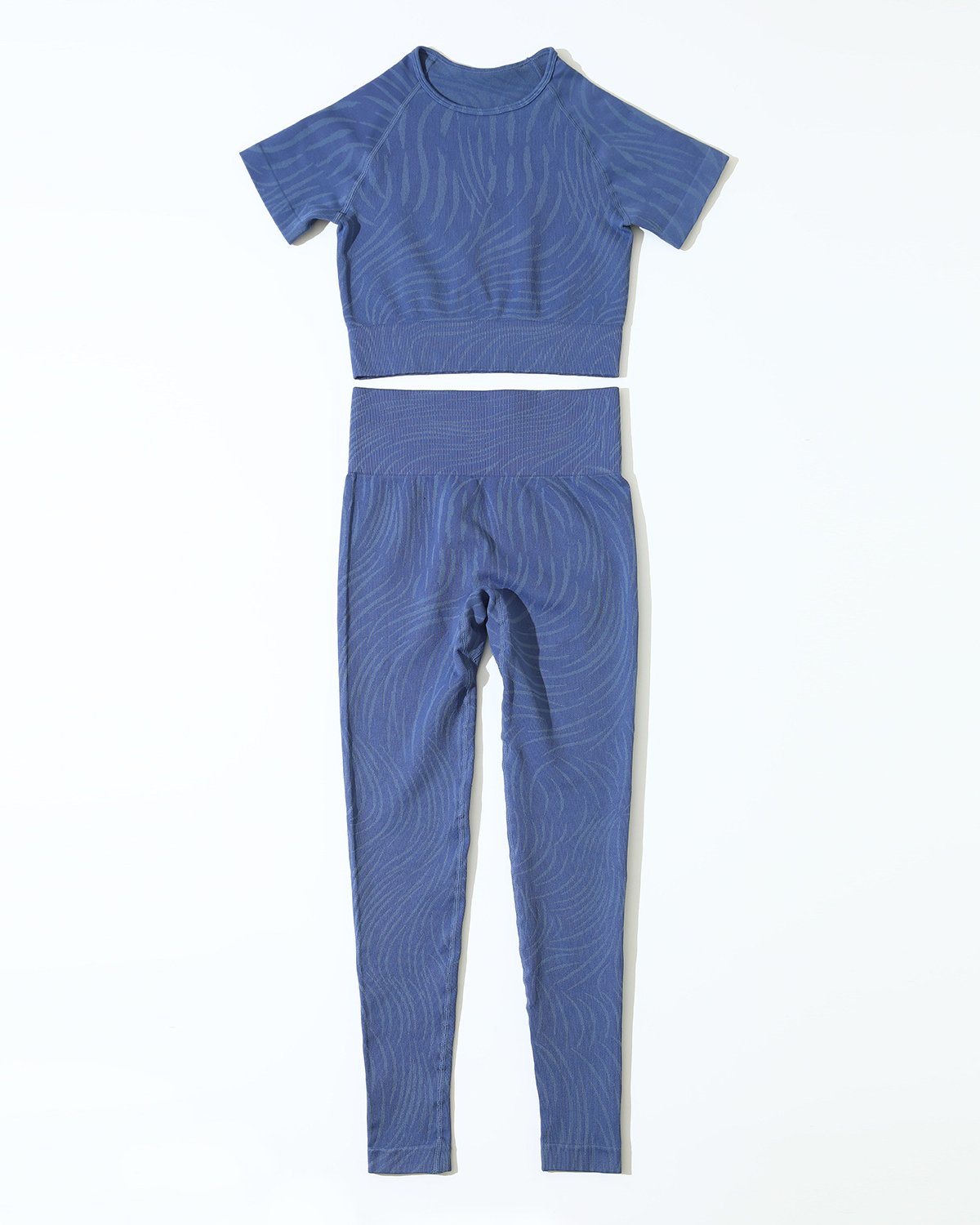 Women's Seamless Yoga Set SS16 in Steel Blue
