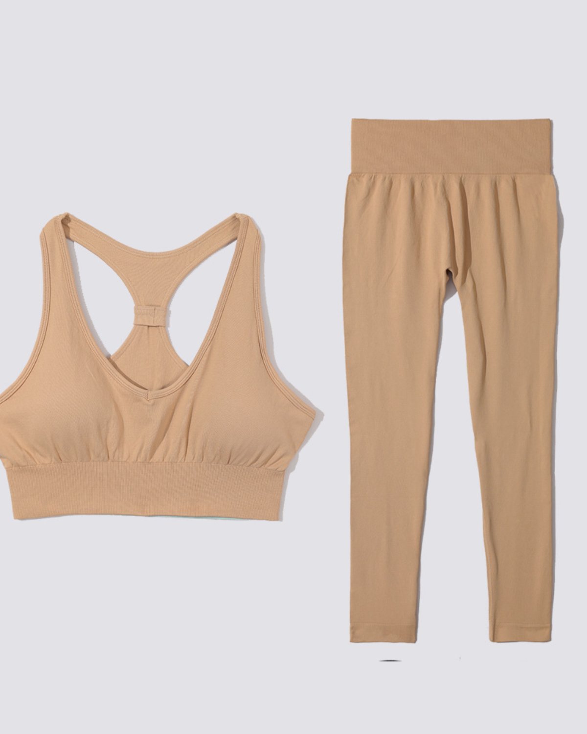 Women's Seamless Yoga Set SS19 in Tan