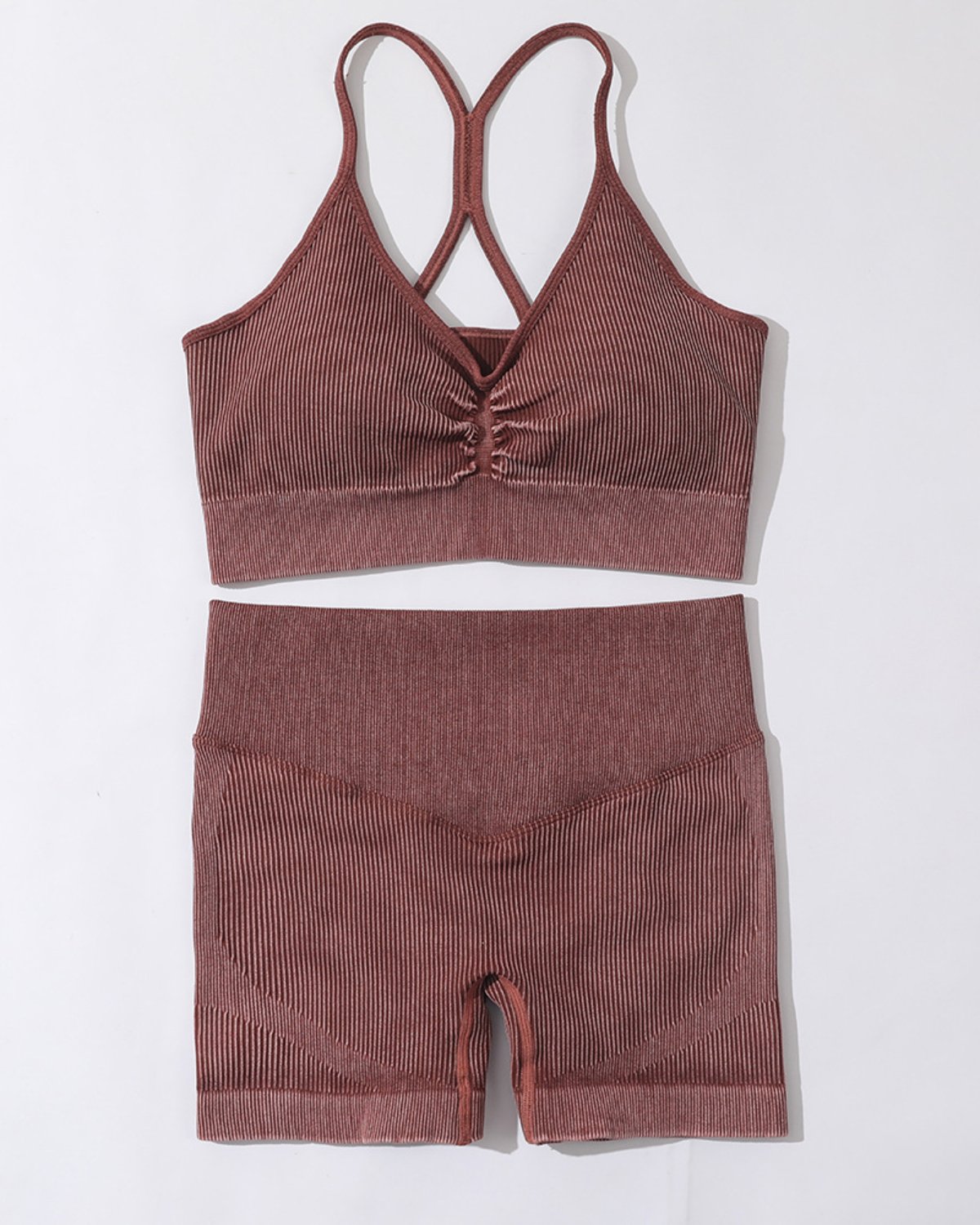 Women's Seamless Yoga Set SS21 in Brown