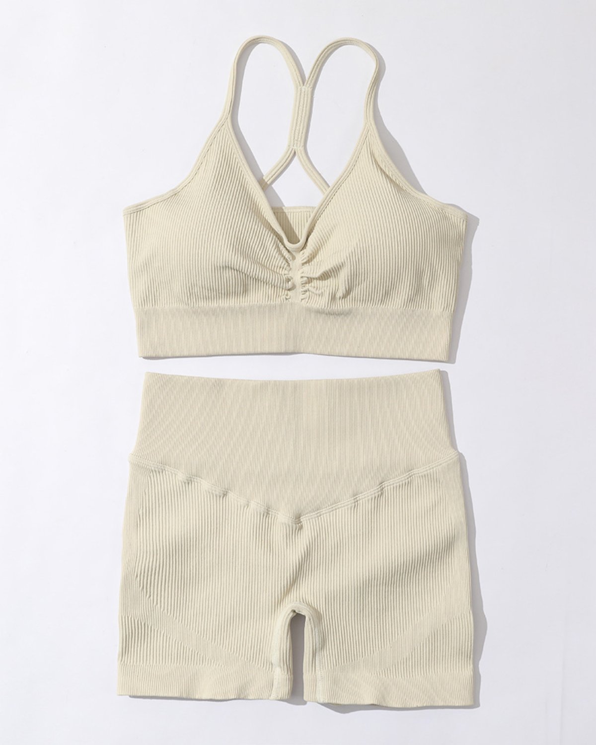 Women's Seamless Yoga Set SS21 in Beige