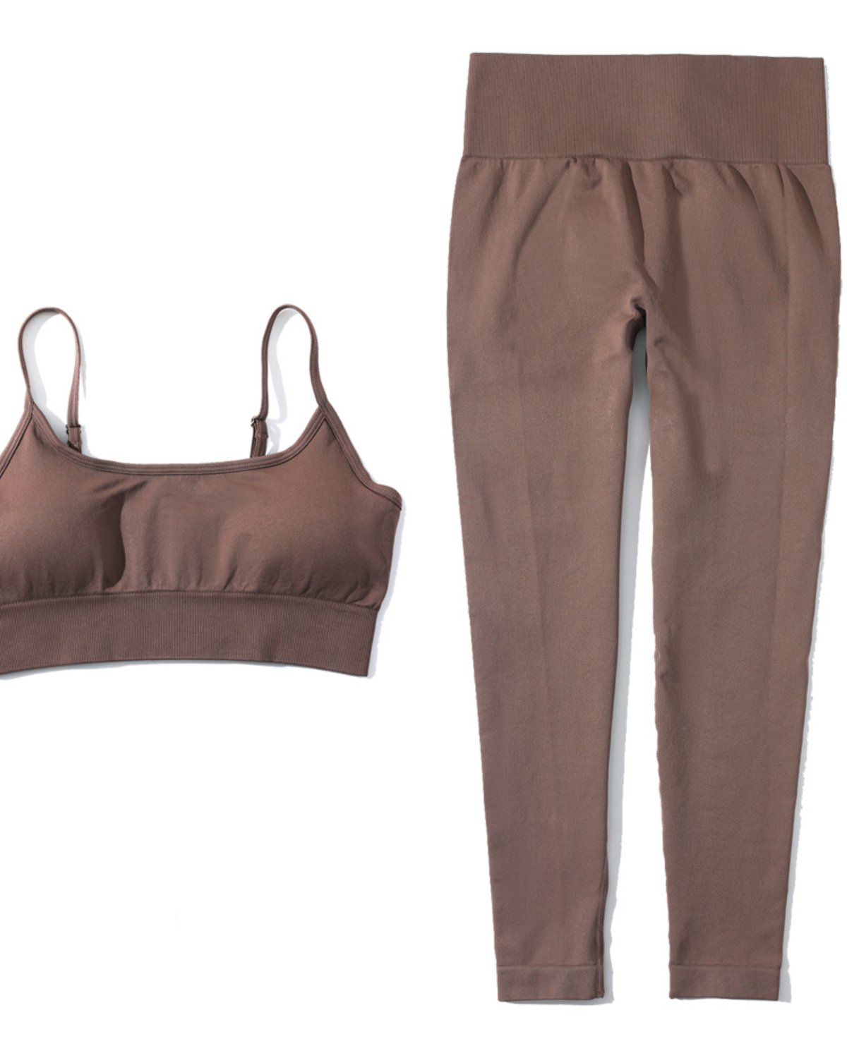 Women's Seamless Yoga Set SS25 in Brown
