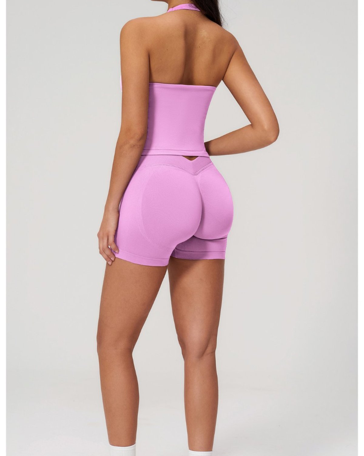 Women's Seamless Yoga Set SS27-2 in Pink