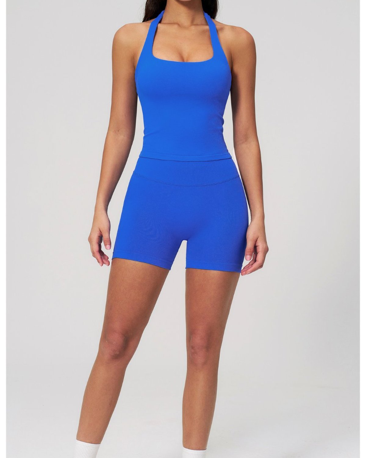 Women's Seamless Yoga Set SS27-2 in Blue