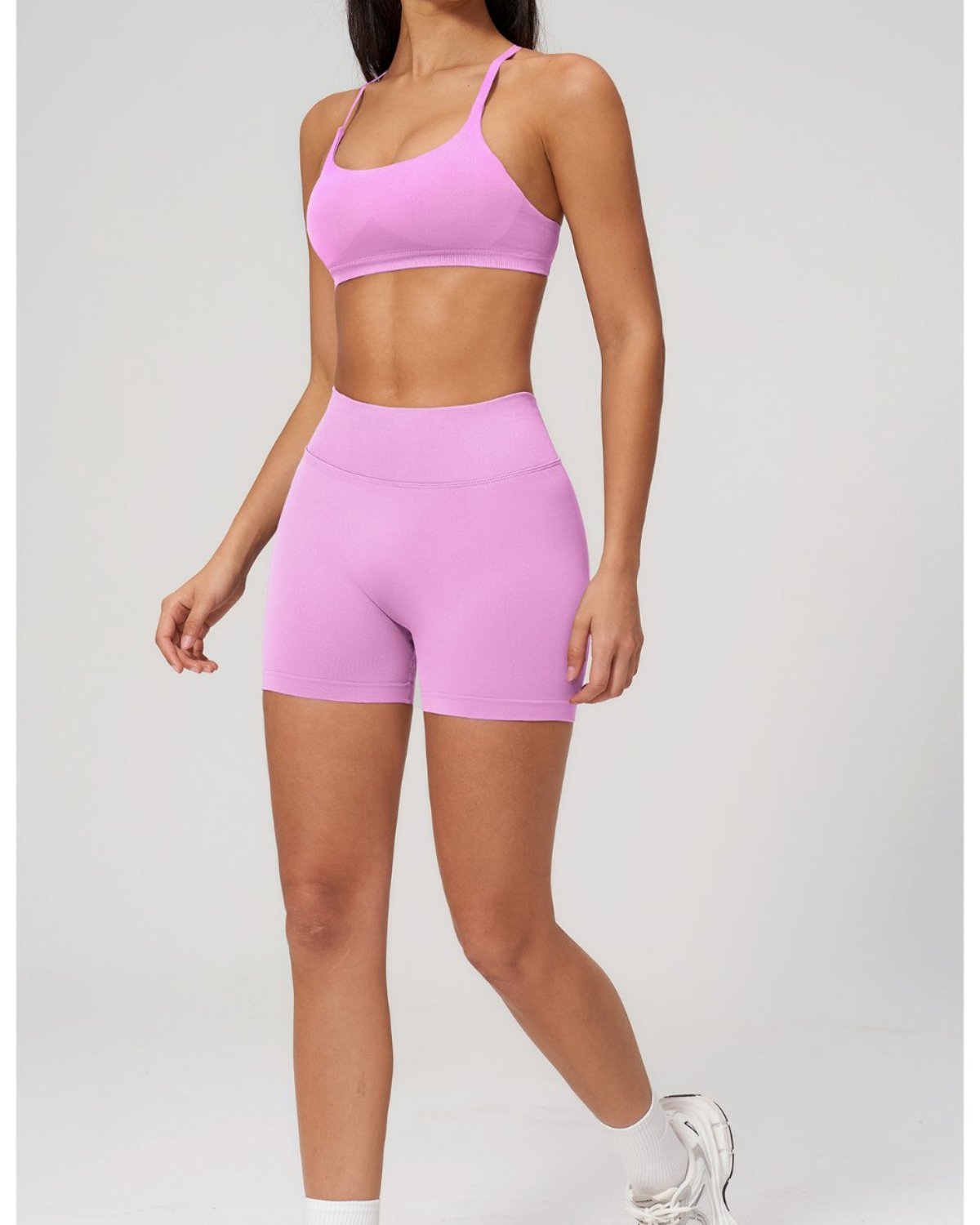 Women's Seamless Yoga Set SS27-3 in Pink