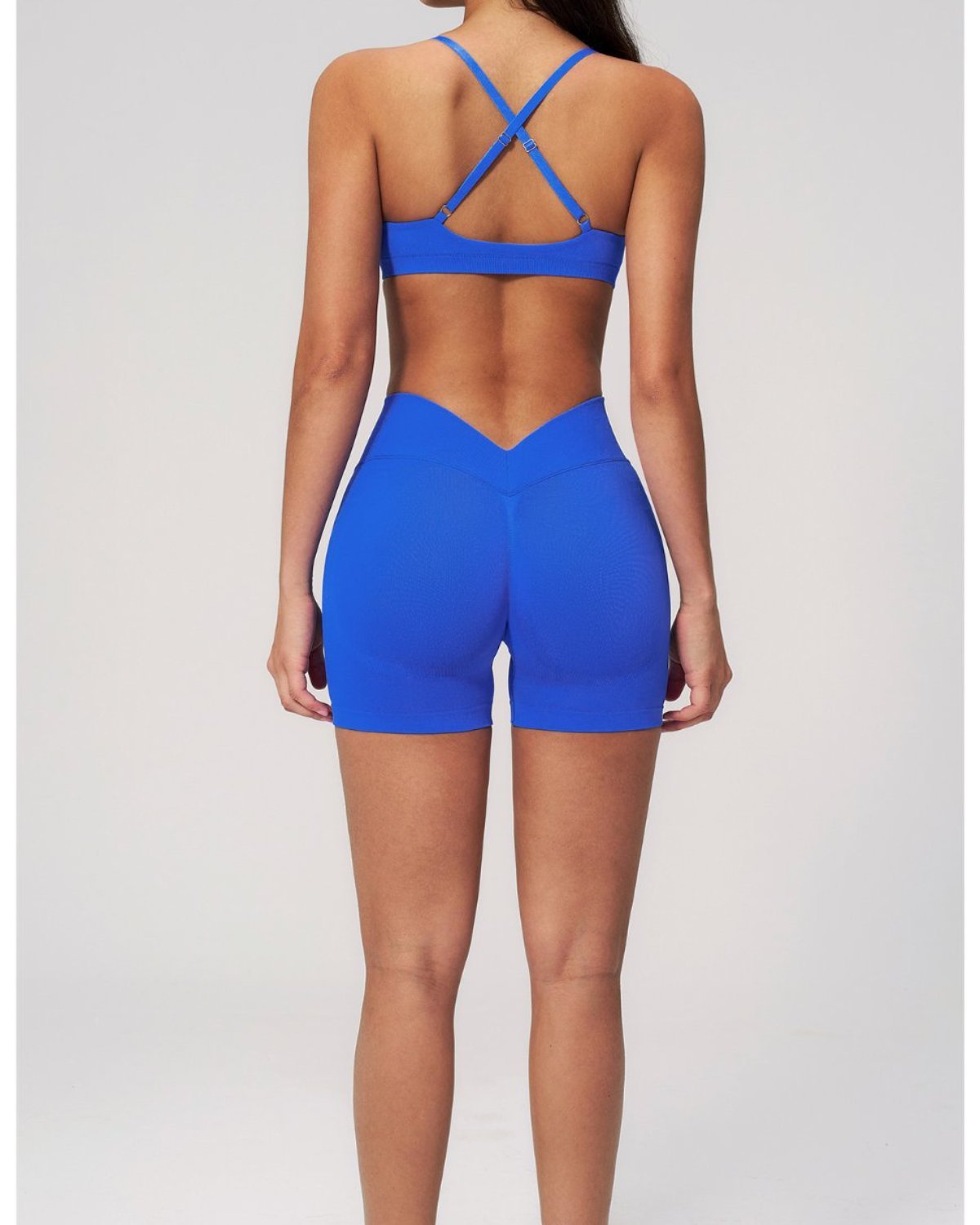 Women's Seamless Yoga Set SS27-3 in Blue