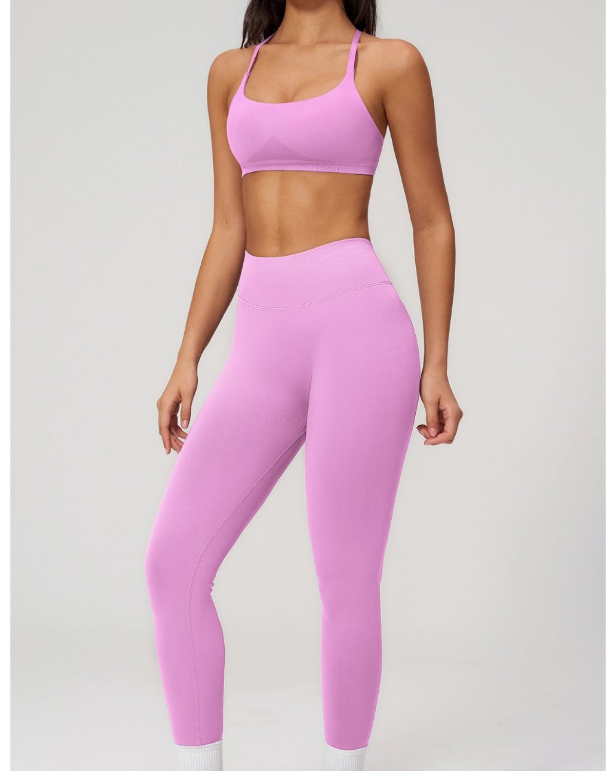 Women's Seamless Yoga Set SS27 in Pink