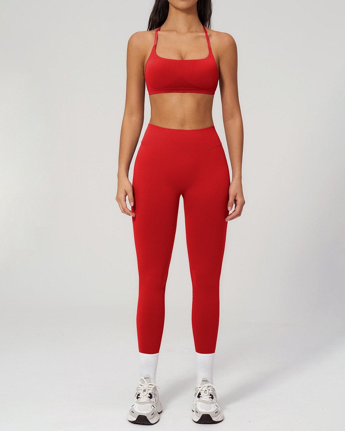 Women's Seamless Yoga Set SS27 in Red