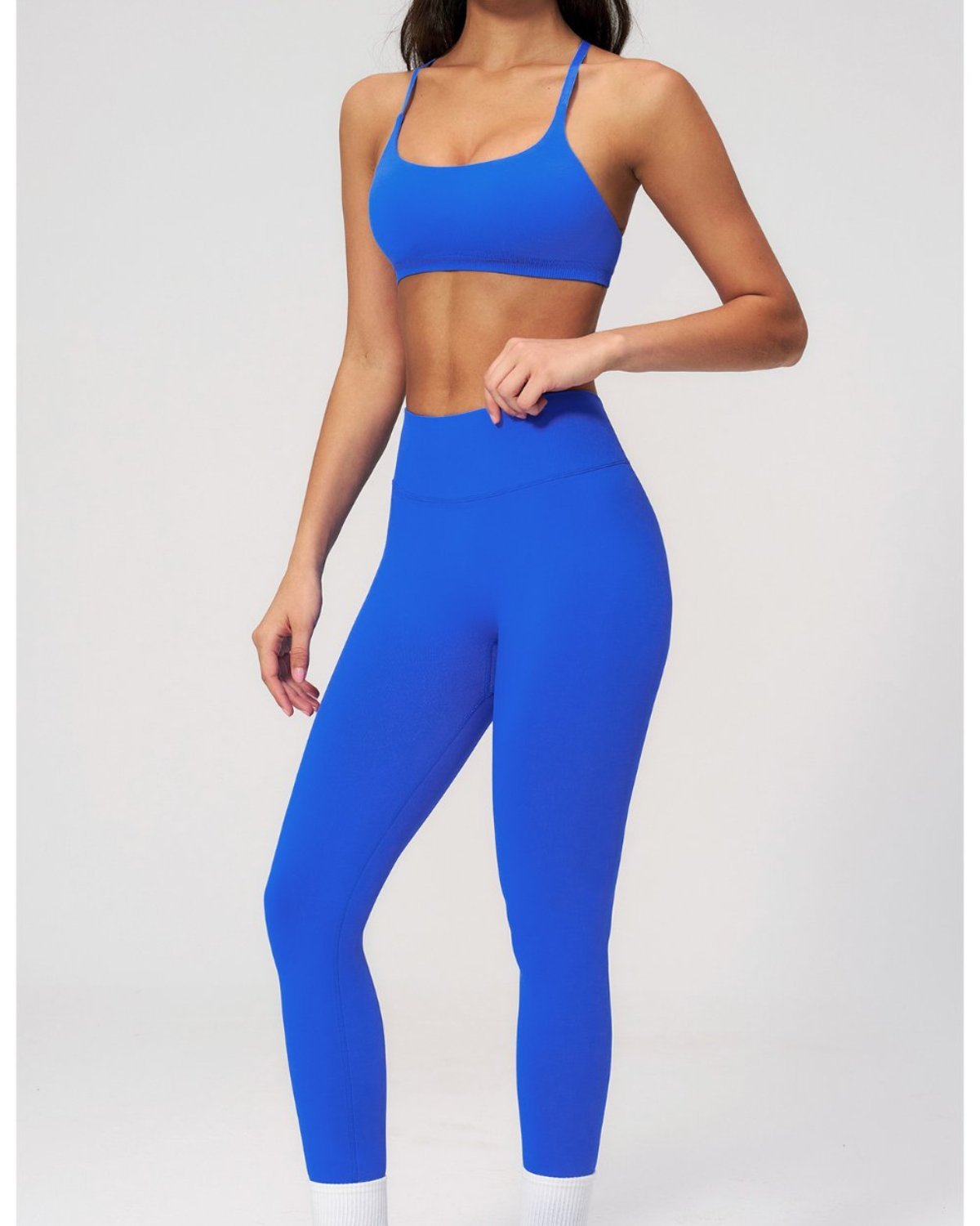 Women's Seamless Yoga Set SS27 in Blue