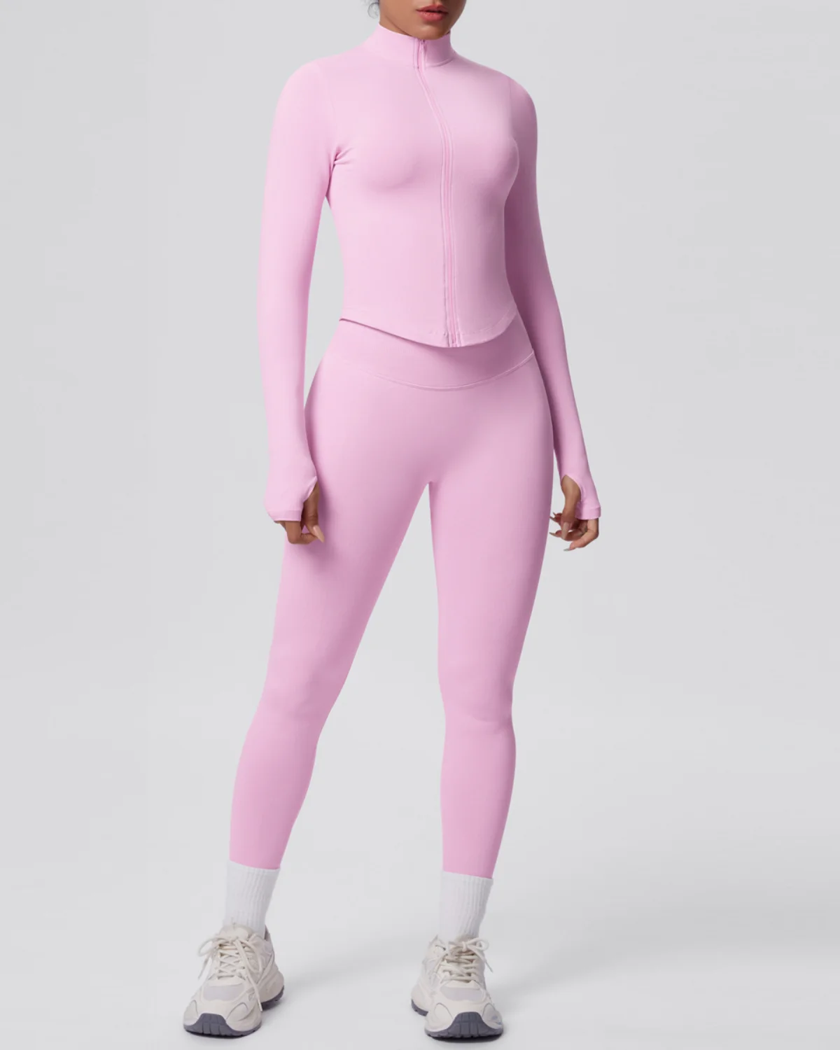 Women's Seamless Yoga Set SS53 in Blush