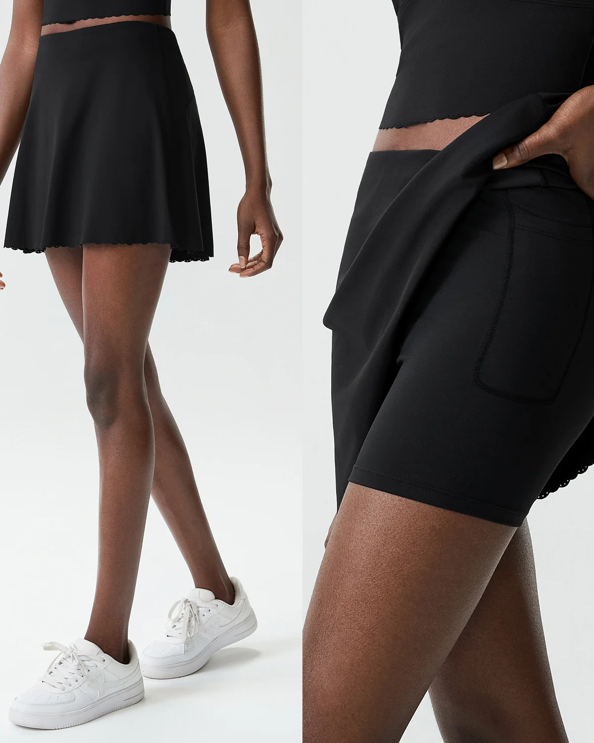Women's Tennis Skort TK119 in Black