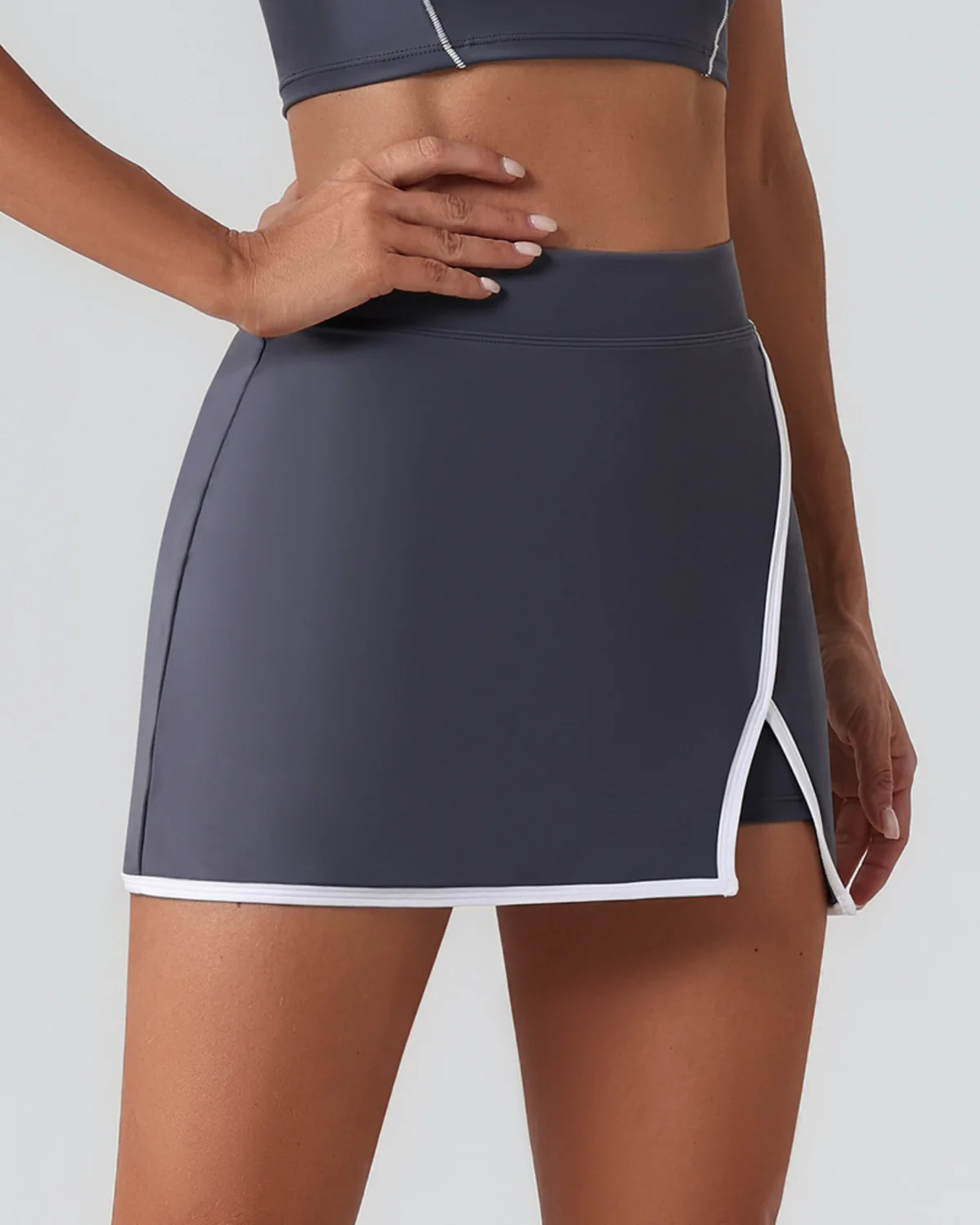 Women's Tennis Skort TK74 in Charcoal