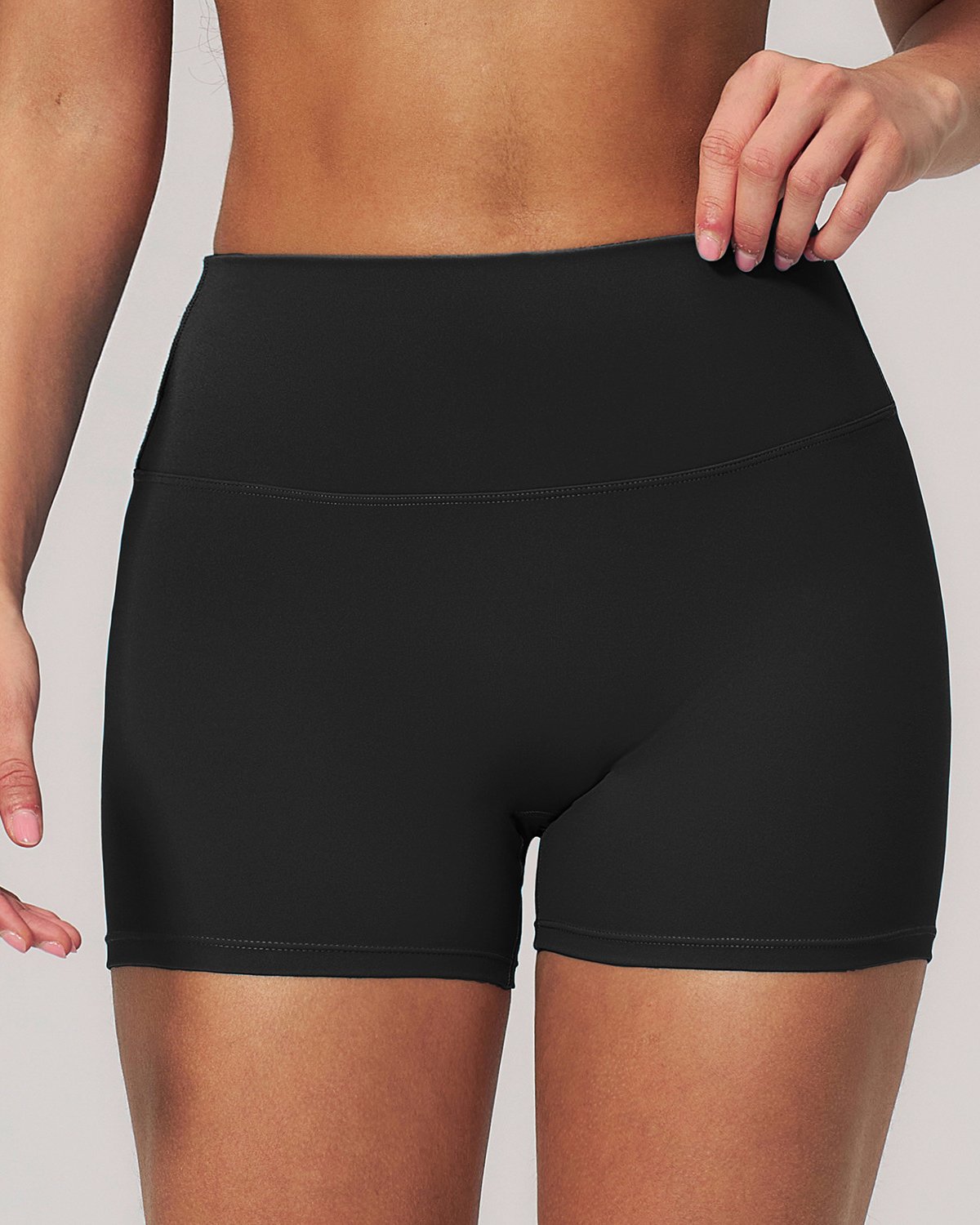 Women's Yoga Bike Shorts SH100 in Black