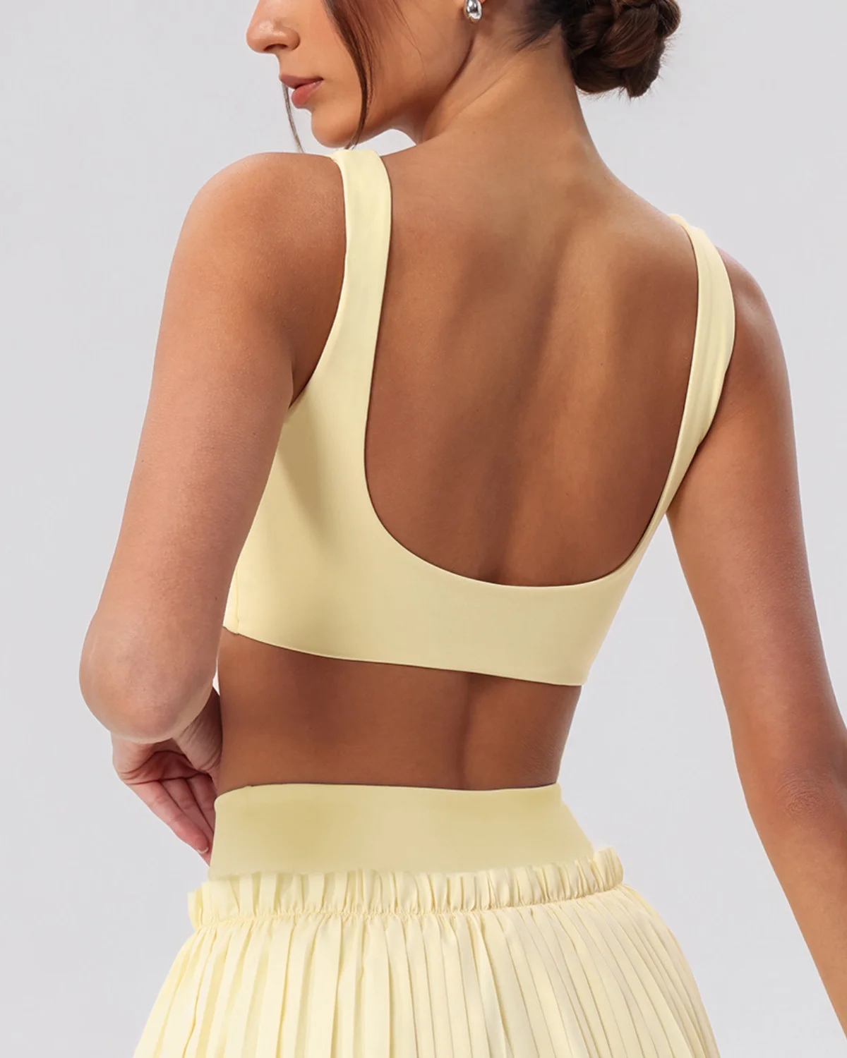 Women's Yoga Sports Bra NB193 in Pale Yellow