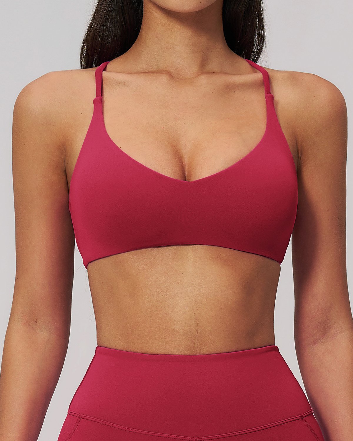 Women's Yoga Sports Bra SB01 in Red