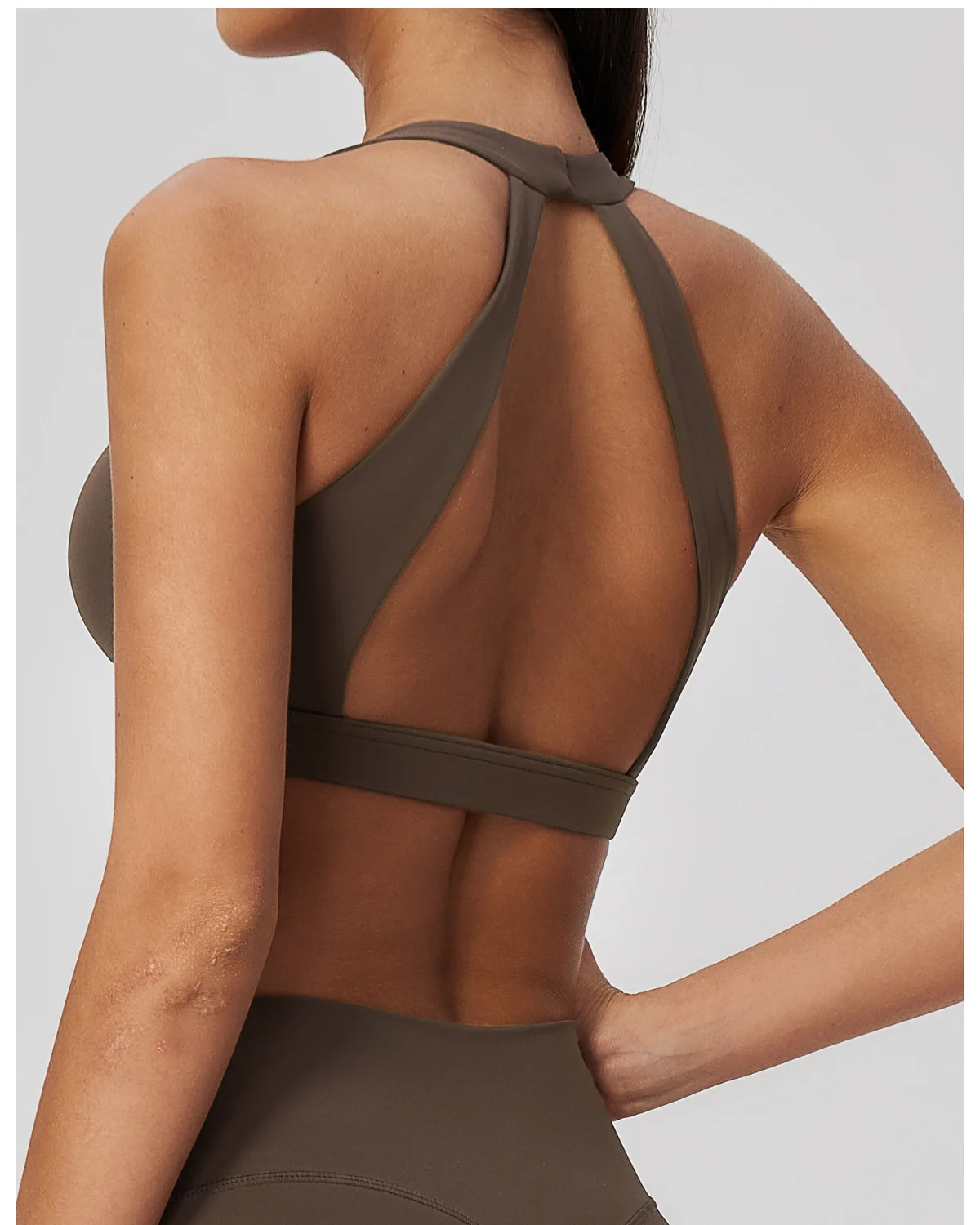 Women's Yoga Sports Bra SB75 in Brown