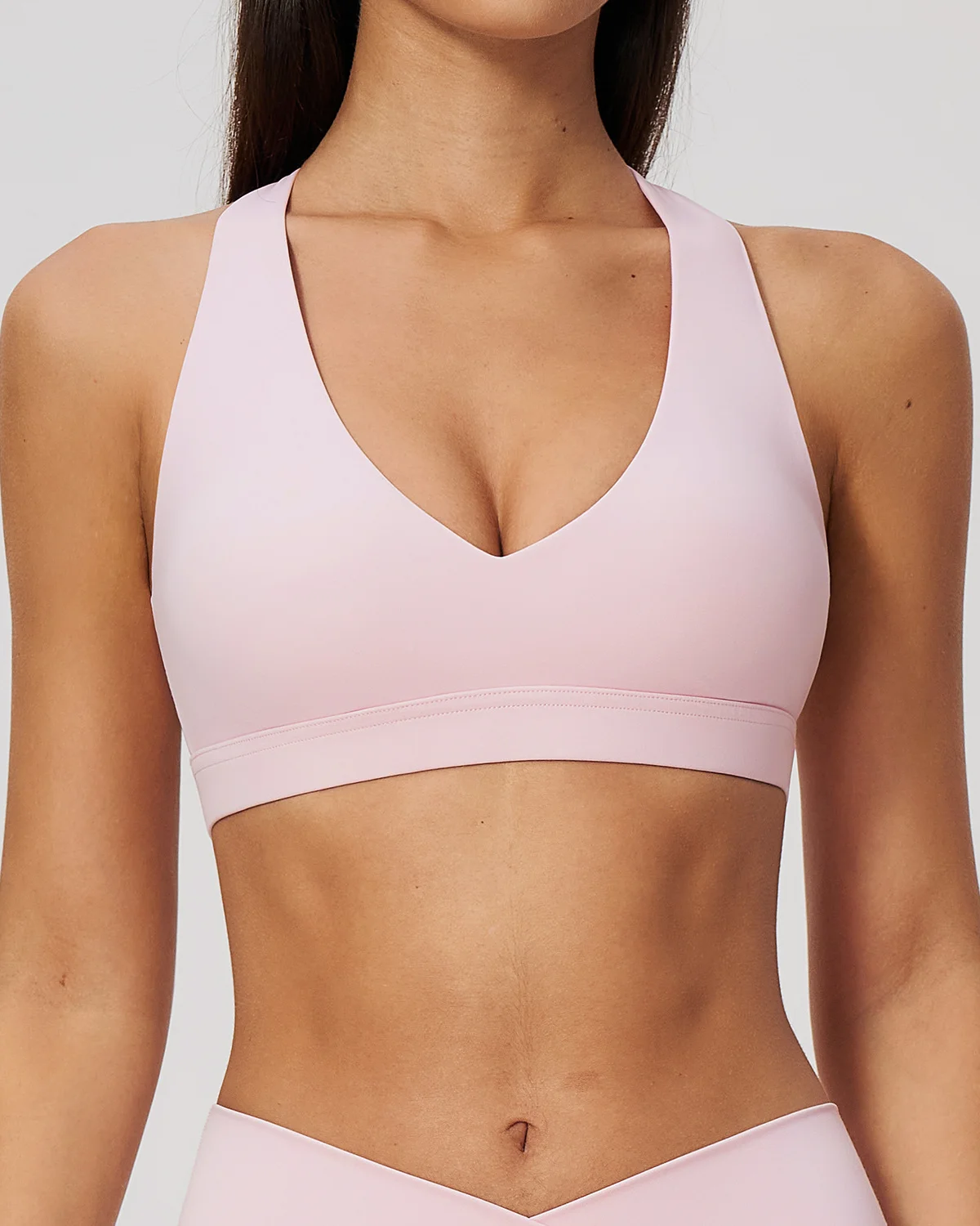 Women's Yoga Sports Bra SB75 in Light Pink