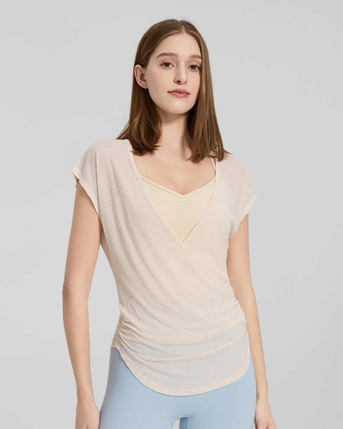 Women's Yoga Tank NT82 in Beige