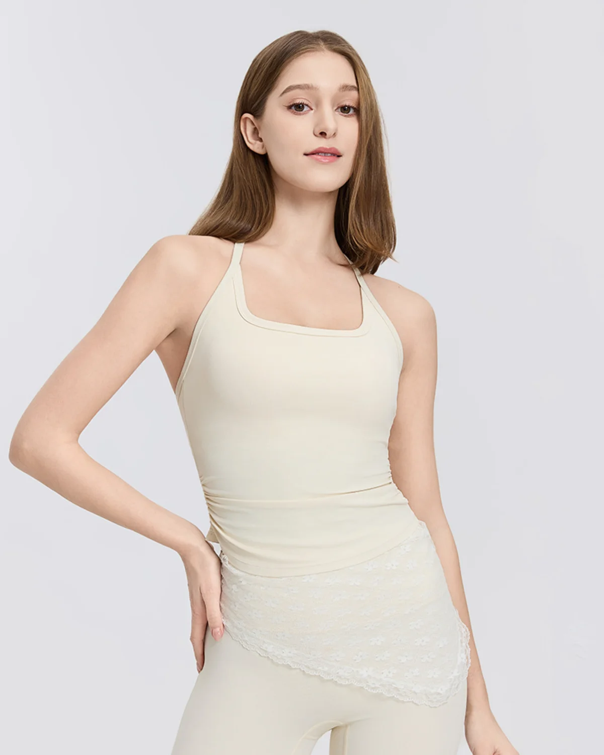 Women's Yoga Tank NT83 in White