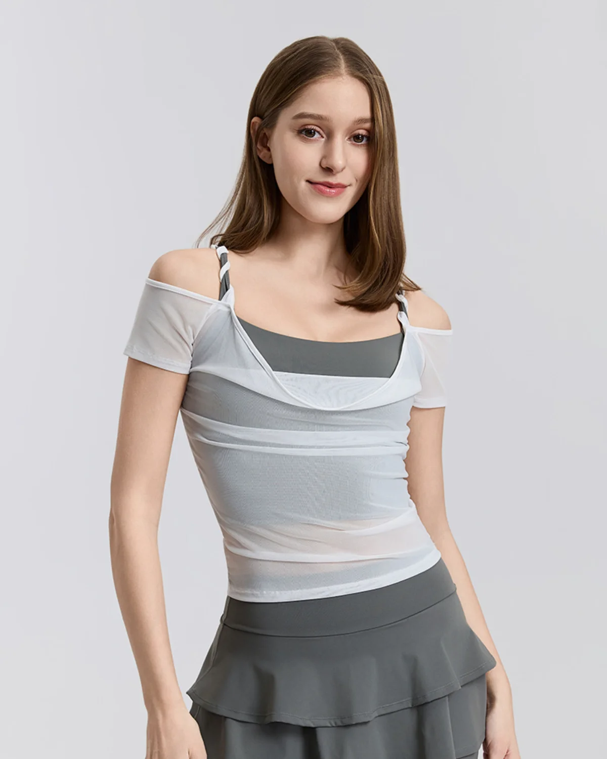 Women's Yoga Tank SS156 in Dark Grey