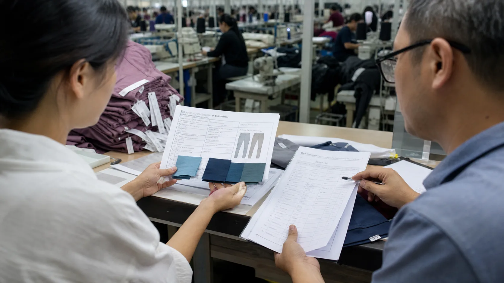 Sportswear manufacturing route map connecting product categories, suppliers, factories and production models